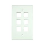 Keystone Wall Plate - 6 Insert Holes (ZNWP-1006) 