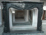 Black Marble Statuary Fireplace