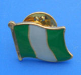 Nigeria Flag Gold Pin Badge (ASNY-JL-LP-12111902)