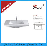 Hot Sell 80cm MID Edge Porcelain Bathroom Vanity Sink (S5502)
