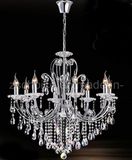 Antique Chrome Crystal Lamp Chandelier