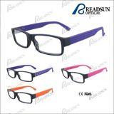 Unisex Plastic Reading Eyewear with Metal Hinge and Soft Touching (RP461007)