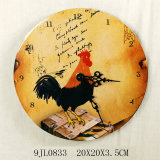 Wooden Cock Wall Clock with RoHS Standard