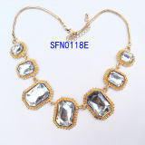 Fashion Jewelry Exoticism Chain Glass Bracelet & Necklace Set Fashion Jewelry (SFS00014A)