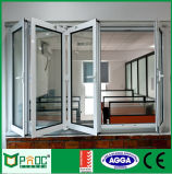 Hollow Glass Aluminium Glass Folding Windows with Glazing Panel