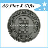 Souvenir Coin with Antique Silver Plating No Colour, Challenge Coin