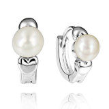 Fashion Imitation Jewellery 925 Sterling Silver Hoop Pearl Earring