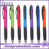 Shining Plastic Click Ball Pen with Rubber Mat
