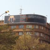 Outdoor Roofed Building Curved Prisma Structure in Congo