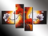 Lotus Flower Canvas Art Wter Lily Oil Painting (FL4-113)