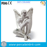 Meditation Ceramic Nude Male Angel Sculpture