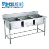 Stainless Steel Triple Commercial Sink