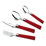 Stainless Steel Knife and Fork Spoon Plastic Handle Cutlery Gifts Tableware (Q018)