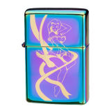 Metal Rainbow Double-Plated Brass Oil Lighter XF8009D