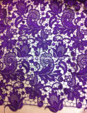 Fashion Design African French Lace Fabric for Dress Cl726-Purple