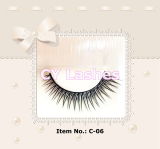 Hand Crafted False Eyelashes /Finely Crafted Lashes /Safe Material - Synthetic Fiber (C-06)