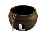 Brushed Metal Style Bowl-Shaped Hanging Planter