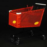 Supermarket Plastic Plastomer Shopping Hand Trolley Cart