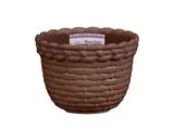 Woven Rattan Style Round Planter