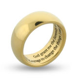 Gold Plated Engravable Serenity Prayer Ring