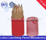 China Office Supplier Wooden Paint Color Pencil with Pencil Sharpener in Tube