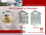 Elevator Cabin with Concave Golden Panel (SN-134)