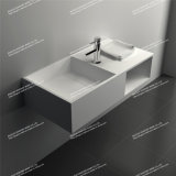 Freestanding Solid Surface Smooth Surface Wall Hung Bathroom Vessel Sink (JZ1003)