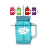 Hot Sale 16oz Colored Mason Jar with Straw