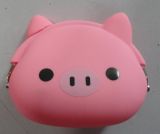 Pink Pig Cartoon Cheap Mini Silicone Coin Bag (BZ-SS053)
