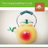 Yellow Peach Water Kettle Enamel Whistle Kettles