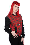 Red Plaid Women Jacket Wc003