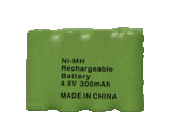 NiMH Rechargeable 4.8V 300mAh Battery Made in China (EX 4.8V 300mAh)