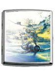 C601B EXPOXY Metal Cigarette Case star steel Promotional Gifts