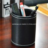 Leather Cover Round Office Pen Holder (SDB-7749)