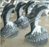 Blue Pearl Granite Stone Animal Dolphin Carving