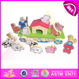 2014 New Kids Wooden Animal Block Toy, Popular Cute Children Balance Block Toy, Educational Wooden Baby Block Toy W11f028