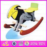 2015 Happy Wooden Kids Riding Horse Toy, Interesting Children Plush Rocking Toy, Best Selling Wooden Rocking Horse Toy Wjy-8204