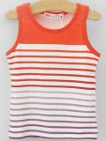 Boy's Sleeveless Stripe Cotton T-Shirt (T-A-008)