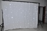 White Fireproof Velvet LED Star Curtain