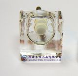 25mm Square Crystal Knobs With Iron (015-25-EDJ)
