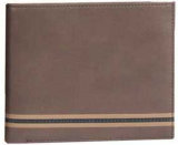 Men's Genuine Leather Multi-Card Compact Center Flip Bifold Wallet