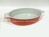 Customized Design Oval Ceramic Bakeware (Set)