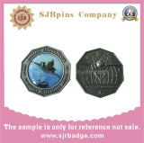 Metal Antique Silver 3D Coin, Badge