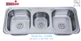 Triple Bowl Stainless Steel Kitchen Wash Sink (11048B)