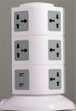 Overload Protection No Handle 2USB Vertical Socket with CE Cetificate (W3U2)