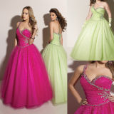 One-Shoulder Christmas Prom Gown Ceremonial Dress (PM011)