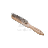 The Newest Germany Style Steel Wire Brush with Wooden Handle, Brush Steel Wire Brush Brass Wire Brush (SJIE3012)