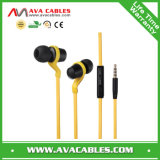 Fashion Flatcable Stereo Microphone Earphone Manufacturer