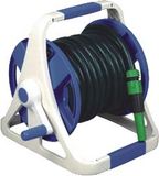 Convenient Plastic Garden Hose Reel Cart Set with Watering Nozzle