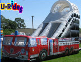 Inflatable Fire Truck Slide for Children
